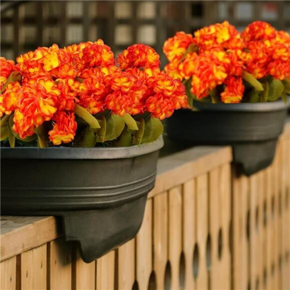 6 Bundles Fall Flowers Artificial for Decoration, Fake Geraniums Artificial - Picture 4 of 7